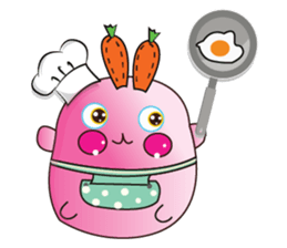 Cute Carrot-rabbit sticker #11965933