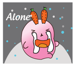 Cute Carrot-rabbit sticker #11965937