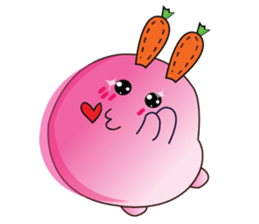 Cute Carrot-rabbit sticker #11965938