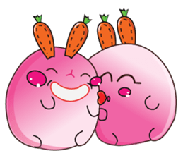 Cute Carrot-rabbit sticker #11965939