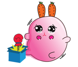 Cute Carrot-rabbit sticker #11965945
