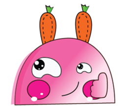 Cute Carrot-rabbit sticker #11965948