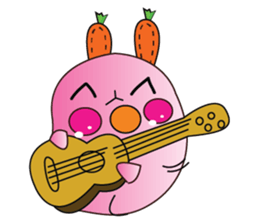 Cute Carrot-rabbit sticker #11965955