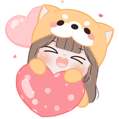 Chubby Girl : Shiba (Big Sticker)