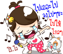 The girls lovely cat. sticker #11969750