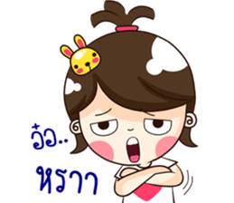 The girls lovely cat. sticker #11969765