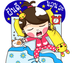 The girls lovely cat. sticker #11969789