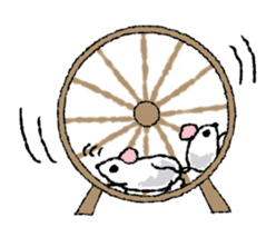 Jumping mouse of the animation sticker #11971067