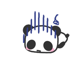 Bear Crescent was longing to panda. sticker #11971090