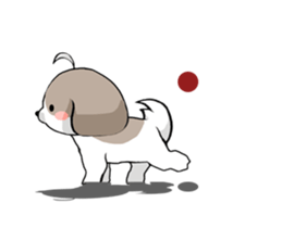 Shih Tzu dog to move. sticker #11971402