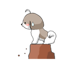 Shih Tzu dog to move. sticker #11971414
