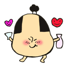 A topknot  by sumo wrestlers mushroom sticker #11974192