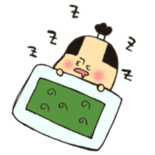 A topknot by sumo wrestlers mushroom sticker #11974193