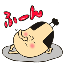 A topknot  by sumo wrestlers mushroom sticker #11974199