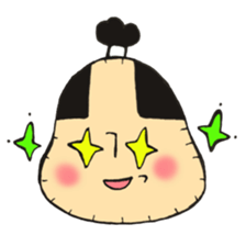 A topknot  by sumo wrestlers mushroom sticker #11974200