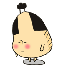 A topknot  by sumo wrestlers mushroom sticker #11974201