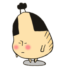 A topknot by sumo wrestlers mushroom sticker #11974201