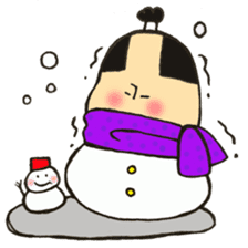 A topknot by sumo wrestlers mushroom sticker #11974205