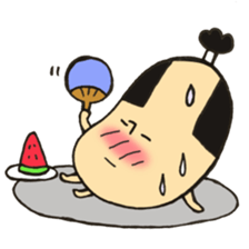 A topknot  by sumo wrestlers mushroom sticker #11974206
