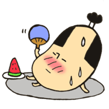 A topknot by sumo wrestlers mushroom sticker #11974206