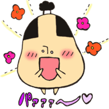 A topknot by sumo wrestlers mushroom sticker #11974214