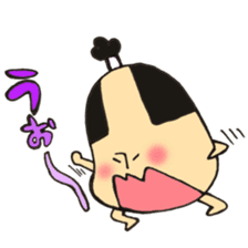 A topknot by sumo wrestlers mushroom sticker #11974216