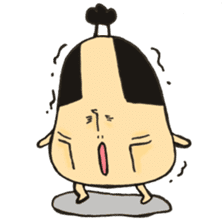 A topknot by sumo wrestlers mushroom sticker #11974218