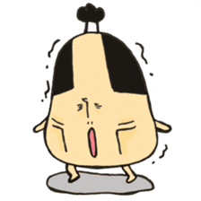 A topknot  by sumo wrestlers mushroom sticker #11974218