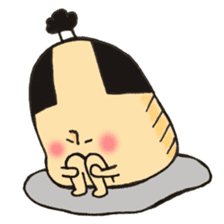 A topknot by sumo wrestlers mushroom sticker #11974224