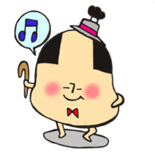 A topknot by sumo wrestlers mushroom sticker #11974225