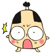 A topknot  by sumo wrestlers mushroom sticker #11974226