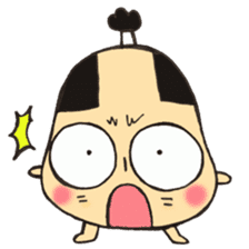 A topknot by sumo wrestlers mushroom sticker #11974226