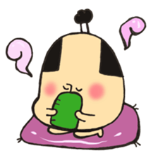 A topknot  by sumo wrestlers mushroom sticker #11974227