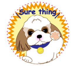 Energetic Shih Tzu sticker sticker #11979925