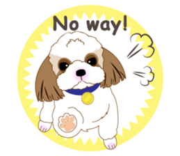 Energetic Shih Tzu sticker sticker #11979927