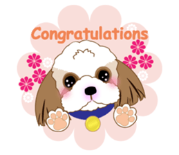 Energetic Shih Tzu sticker sticker #11979931