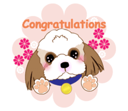 Energetic Shih Tzu sticker sticker #11979931