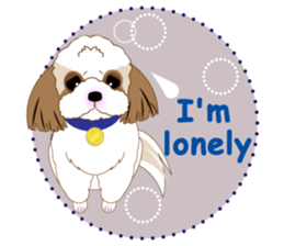Energetic Shih Tzu sticker sticker #11979943