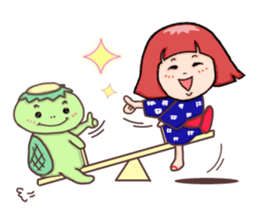 IWATE-WARASHICO&KAPPARO in Japan Ver.4 sticker #11980222