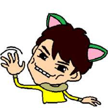 cat ear Boy sticker #11980679