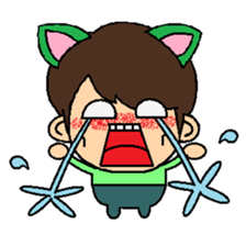 cat ear Boy sticker #11980681