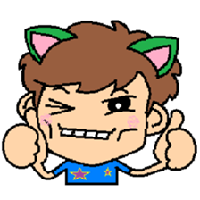 cat ear Boy sticker #11980683