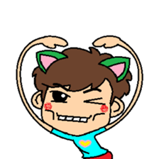 cat ear Boy sticker #11980687