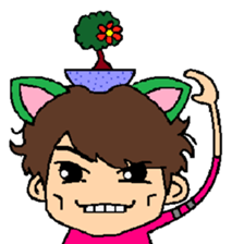 cat ear Boy sticker #11980689