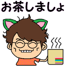 cat ear Boy sticker #11980697