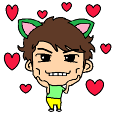 cat ear Boy sticker #11980708