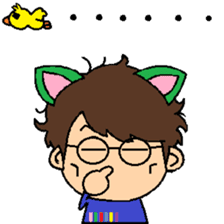 cat ear Boy sticker #11980713