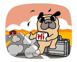 10xFUN Pug Dog Toyboy Duke - Summer Days sticker #11981118