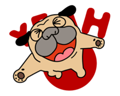 10xFUN Pug Dog Toyboy Duke - Summer Days sticker #11981124