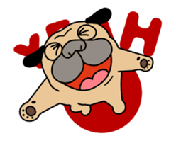 10xFUN Pug Dog Toyboy Duke - Summer Days sticker #11981124